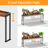 4 4 Spice Rack Shelf for Kitchen Stove, Over The Stove Shelf with Level Adjustable Height, Over Stove Spice Rack