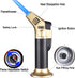 Butane Torch Lighter, Refillable Kitchen Culinary Cooking Blow Torch with Adjustable Flame for Desserts