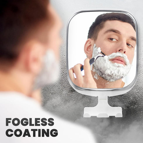 TAILI Shower Mirror Fogless for Shaving, Anti Fog Shaving Mirror with Razor Holder NO-Drilling,Removable,Shatterproof