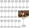 Table Number Card Holders, 25 Pack Picture Holders for Tables, Wire Shape Clips for Wedding Party, Silver