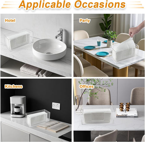 1Pack Countertop (1) Acrylic Paper Towel Dispenser, Napkin Holder for Bathroom, Kitchen & Paper Towel Holder