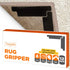 12pc Premium Large Size Anti Curling Carpet Tape Rug Gripper Double Sided, Reusable with Yellow Capet Tape
