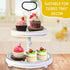2 3.75' Pcs Wood Riser - Display Stand for Farmhouse Decor, Tiered Tray Accessories, Round Rustic Pedestal for Home