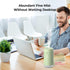 Portable Mini Humidifier, 350ml Quiet Small Cool Mist Humidifiers USB Personal Desktop Humidifier for Bedroom Office Plants Car Baby Nursery with 2 Mist Modes Auto Shut-off (Green) by KQLKJ