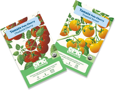 Epic Gardening Cherry Tomato Seed Bundle - 2 Sweet & Juicy Varieties,