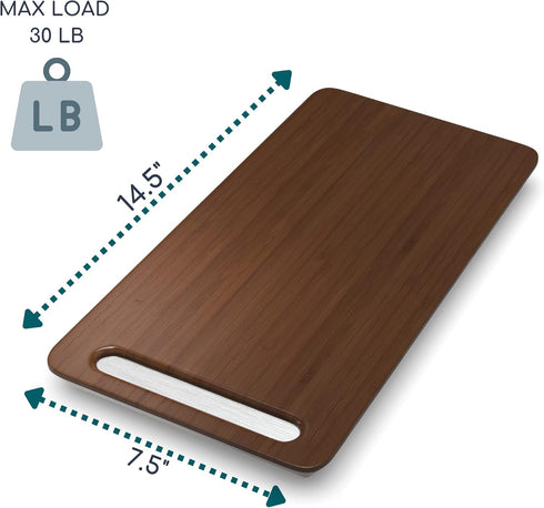 Ibyx Elegant Sliding Tray for Coffee Maker & Heavy Appliances - Sturdy, Slides Easily from Under Cabinet (Brown, Small)