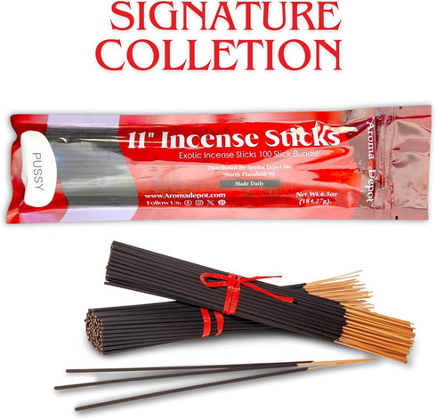 Nag Champa Most Exotic 11'' Incense Sticks, Approx. 85-100 Sticks Per Bundle, 100% Pure Natural Long Lasting