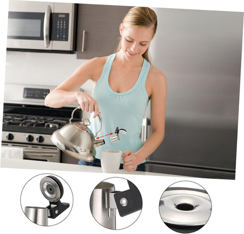 HOMSFOU 6 pcs Pot Kitchen Replacements, Heated Whistle Loud Top Stainless Water Holders for Kettle