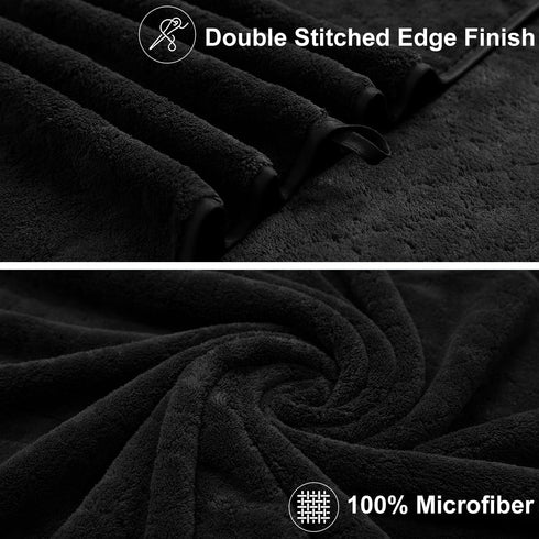 Set 12 (4 Towels,4 Towels,4 100% Pack Luxury Bath Towels - Piece Large Bath Hand Washcloths), Microfiber,Extra