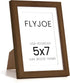FLYJOE 5x7 Oak Wood Picture Frame with Mat for 4x6, 5 by