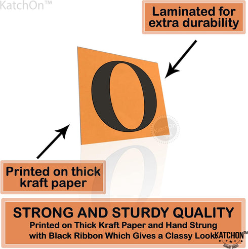 KatchOn We Are So Proud Of You Banner - 14 Feet, No DIY, Black Orange Grad Decorations