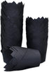 Black Large Tulip Baking Cups - 2-1/4" Base Diameter x 4" Wall Height, Parchment Paper Cupcake Liners, 130 pcs
