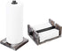 MyGift Paper Towel and Napkin Holder Set, Countertop Torched Wood and Industrial