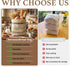 Coizyoe Bags-17"x13" 2Pack Reusable Beeswax Bread Large Bread Bags for Sourdough & Homemade Cloth BreadBags Keeps Fresh