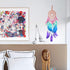 AWLEE Colorful Dream Catchers, Handmade Feather Native American Circular Net for Kids Boys Girls Bedroom Wall Hanging