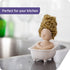 PELEG DESIGN Soap Opera Sponge Holder for Kitchen Sink - Cute Dish Scrubber Organizer with Metal Scrubber