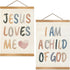 ZTGDA Kids Wall Art Set of 2-Jesus Loves Me I Am a Child