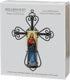Stonebriar Decorative Scrolled Metal Cross Wall Sconce with Jesus LED Candle, Religious Gift Ideas for Friends