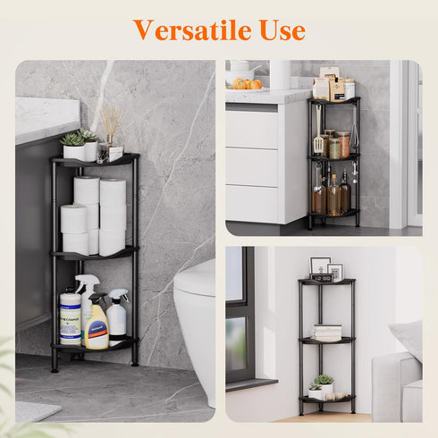 3 34 24 75 cm/13 9.5 29.5 inch Lifewit Floor Standing Shower Caddy Corner, Tier Plastic Shower Stand Rack