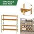 kiplant 4-Tier 4-Tier, Closet, Shoe Rack for Entryway, Bamboo Wood Shoe Rack Stackable Shoe Organizer for Free Standing