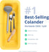 BLUE GINKGO Over the Sink Colander Strainer Basket, Wash Vegetables, Drain Pasta, Extendable Kitchen Essential