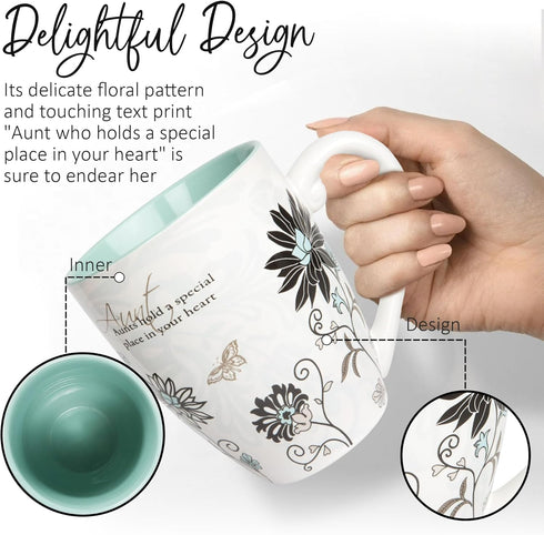 Pavilion Aunt Coffee Mug, Mark My Words Auntie Design, Ceramic, 20 oz, Microwave & Dishwasher Safe