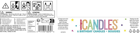 Unique Party Outer Space Birthday Candles, 6 pc