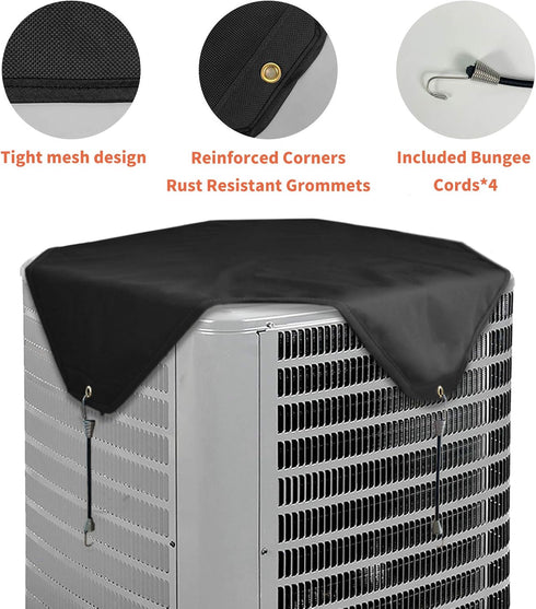 Qualward Heavy Duty AC Covers for Outside Units, Water-Resistant Outdoor Central Unit Cover, Fits Up to 32 x 32 Inch,