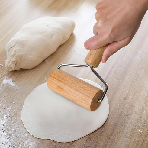 Wooden Rolling Pin for Baking, Non-Stick Pastry Roller, Essential Kitchen Utensils, Not Easy to Crack