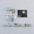 VOLPONE Glass Shelf with Towel Bar 15.7in, Silver Bathroom Wall Mount Organizer, Rustproof 1 Tier