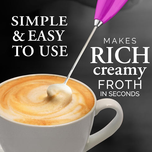Zulay Executive Series Ultra Premium Gift Milk Frother for Coffee, Handheld Foam Maker with Deluxe Radiant Finish