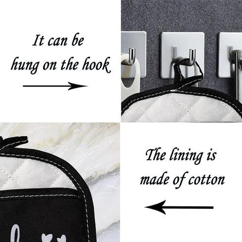 LEVLO Funny Cooking Gifts: Your Opinion Wasn't in The Recipe Pot Holders, Chef Gift, Birthday Gift