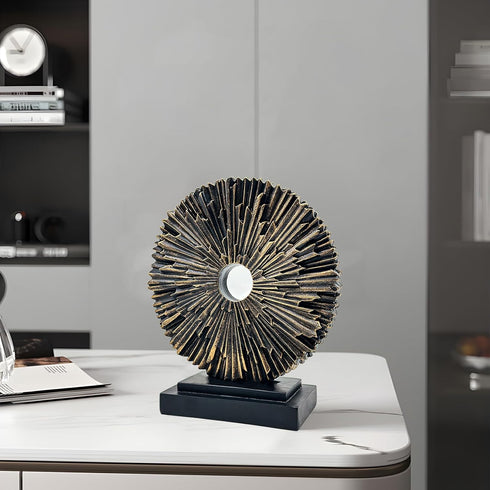 Paytonture Abstract Statue for Home Decor,Office Desk Sculpture for Men,Creative Round Line Ornament