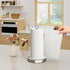 Silver Stainless Steel Paper Towel Holder Countertop, Weighted Anti-Slip Base for Standard & Jumbo Rolls
