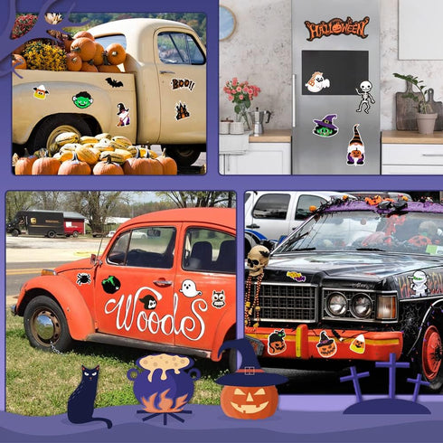 20Pcs Halloween Magnet Car Decorations - Waterproof Trick or Treat Automotive Stickers for Home Decor