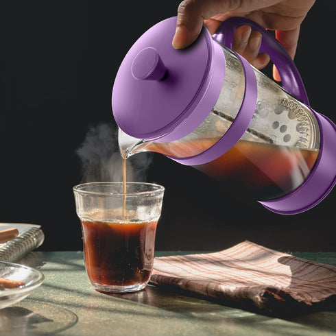 Utopia Kitchen French Press Coffee Maker, 12 Ounce, Heat Resistant Thickened Borosilicate, Plum, Pack of 1