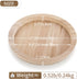 Hanobe Round Wood Decorative Tray, Unfinished Wooden Trays for Kitchen Countertop Crafts and Home Decor