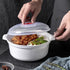 2 PCS Microwave Bowls with Lids: Ramen Cooker Soup Dishes with Handles for Office, College Dorm