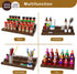 Spice Rack Organizer for Cabinet 2 Pack - 3 Tier Expandable Bamboo Spice Storage for Kitchen Cabinet, Pantry (Brown)