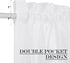 NICETOWN Sidelight French Door Panel, Linen Textured Look, 30" x 72", White
