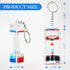 Dynamic Liquid Timers Key Chain Set, Colorful Motion Bubbler Timekeeper Keychains