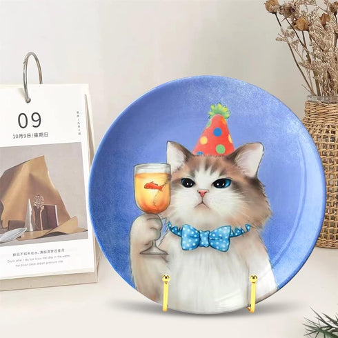 3 Pack 8 Inch Plate Stands for Display, Black Metal Frame Holder for Picture Frame, Decorative Plate, Tabletop Art