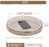 Counter Hanobe Round Wooden Decorative Tray: White Washed Bead Tray Decor for Coffee Table Centerpiece Rustic Farmhouse