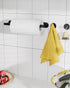 Paper Towel Holder Under Cabinet, Self Adhesive or Wall Mounted SUS304 Stainless Steel for Kitchen, Bathroom (Matte