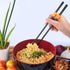 Tessco 5 Pairs Training Chopstick Helpers, Reusable Non-Slippery Practice Chopsticks with Clip for Beginners (Black)
