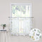 Tollpiz Short Sheer Floral Tier Curtains, Yellow Flower Butterfly Printed Kitchen Voile Curtains, Set of 2 Panels
