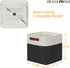 DULLEMELO Set Of 4 Cube Storage Bins - Fabric Storage Basket for Shelves, Closet, Nursery Toy Storage (12" White &