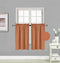 Elegant Home 2 Short Panels Tiers Blackout Curtain for Small Window Treatment 28" W X 36" L Each - Kitchen Bathroom # R5