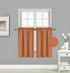 Elegant Home 2 Short Panels Tiers Blackout Curtain for Small Window Treatment 28" W X 36" L Each - Kitchen Bathroom # R5