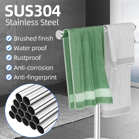 Towel Rack, T Shape Freestanding Organizer for Bathroom, Countertop Hand Towels Stand, Kitchen Vanity Marble Plinth